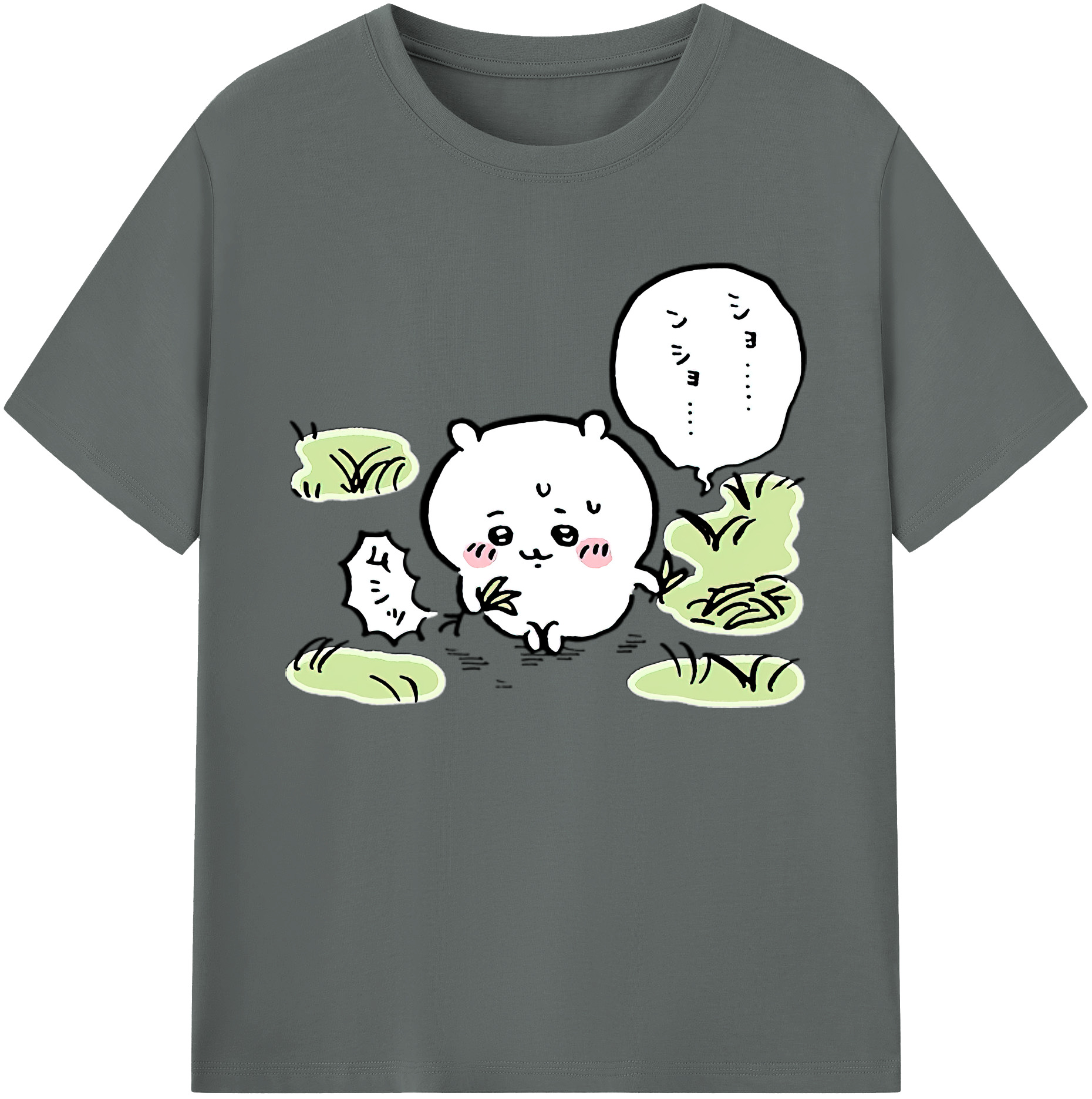 （画像用） ちいかわ ちいかわ Chii-kawa chiikawa 綿100％ メンズ半袖Tシャツ｜肌触りやわらか＆通気性
